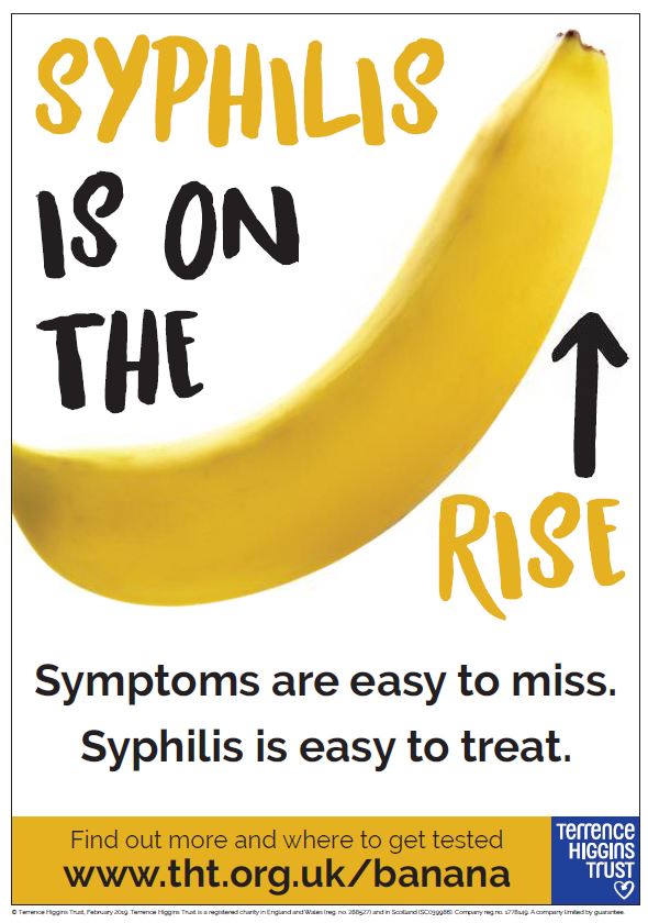Syphilis is on the rise banana poster