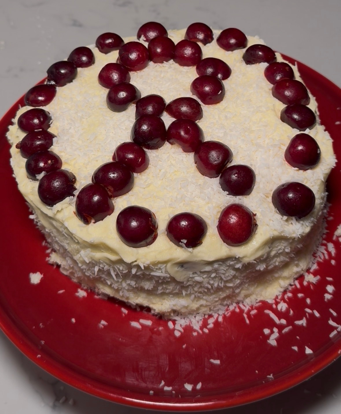 Coconut and Cherry cake