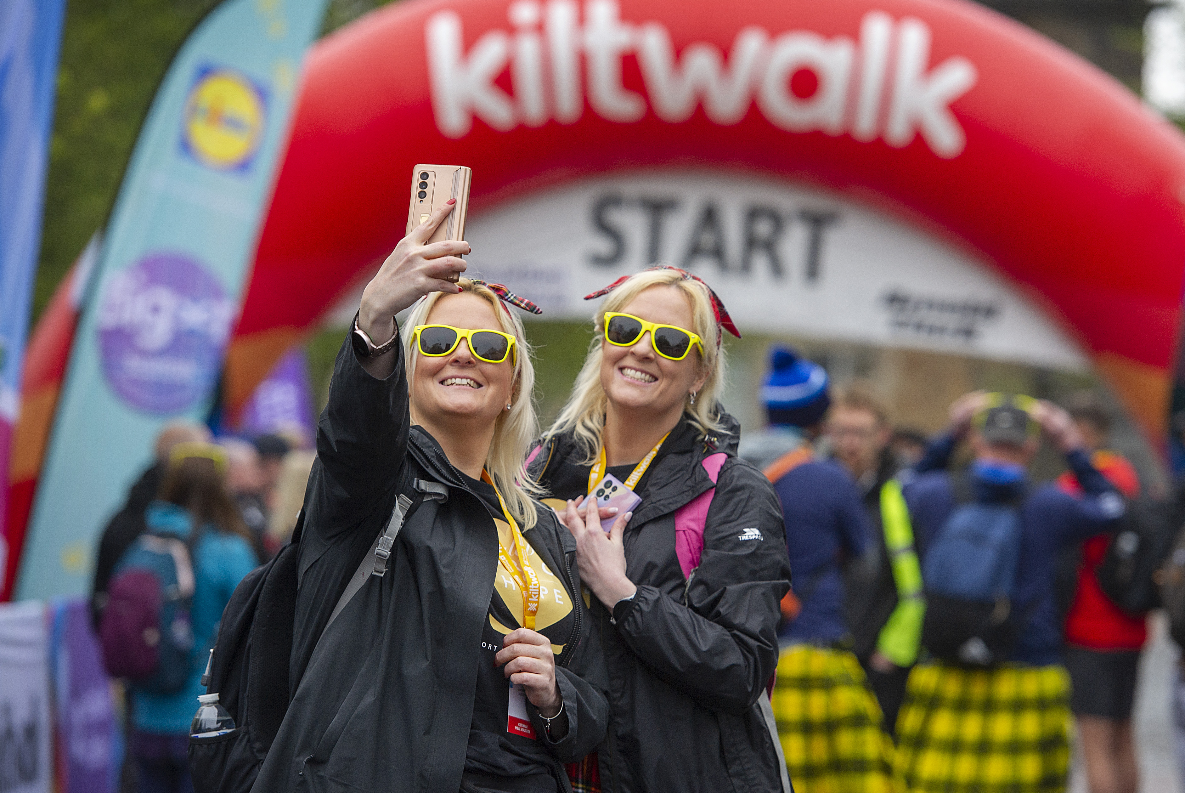 Kiltwalk start line Kiltwalk start