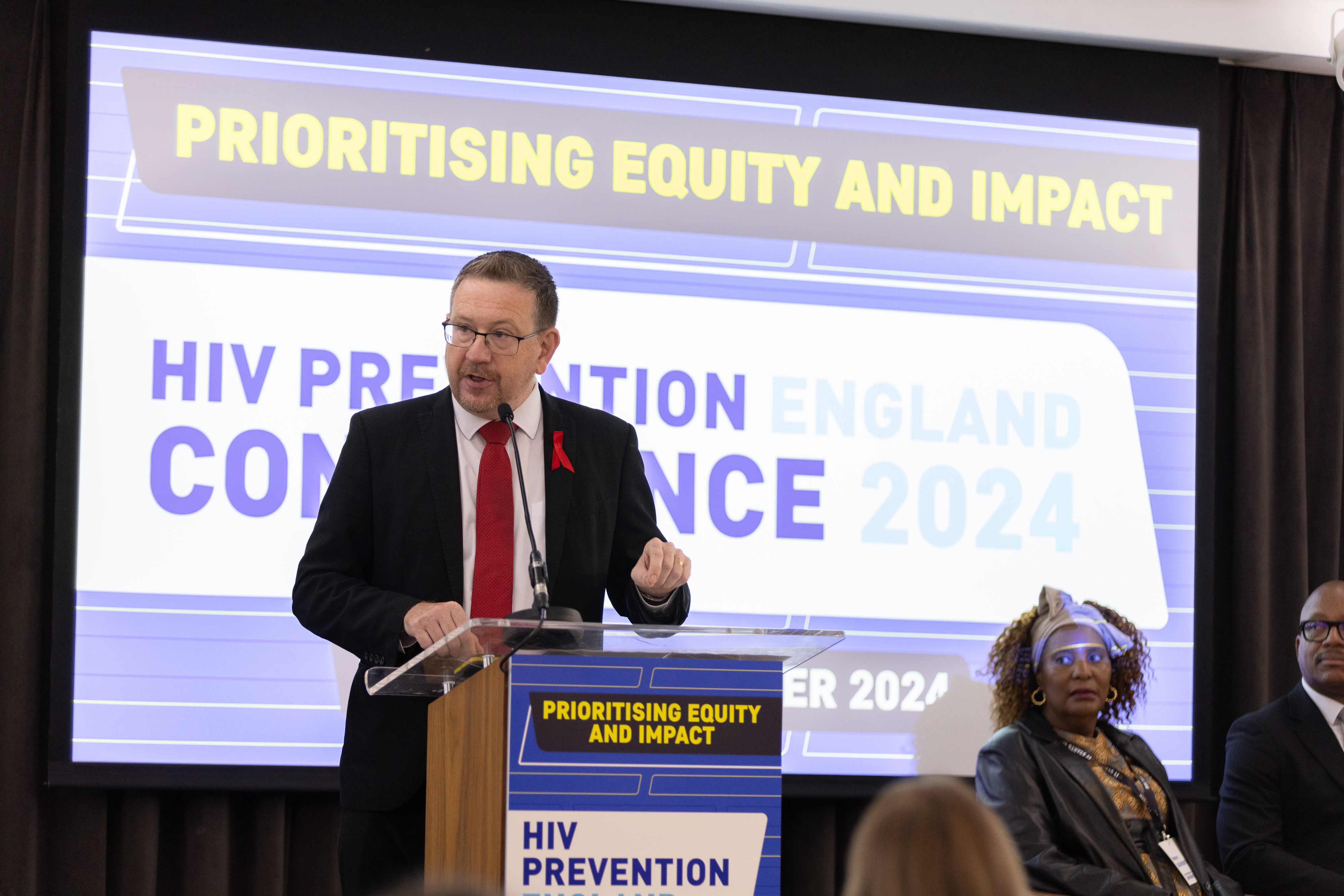 Andrew Gwynne MP speaks at the HIV Prevention Conference England 2024.