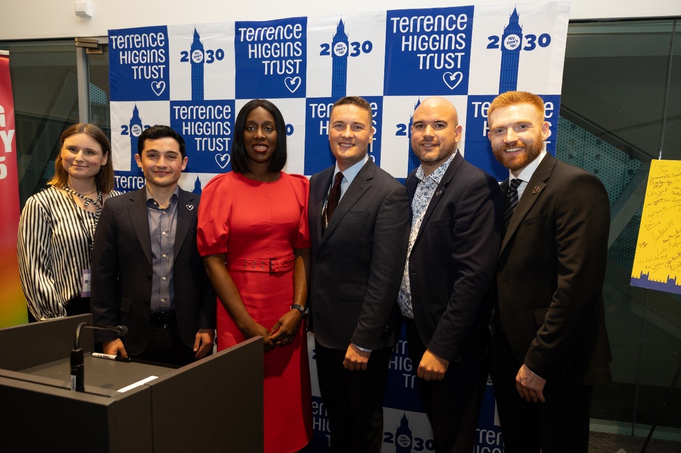 Terrence Higgins Trust CEO Richard Angell with Wes Streeting.