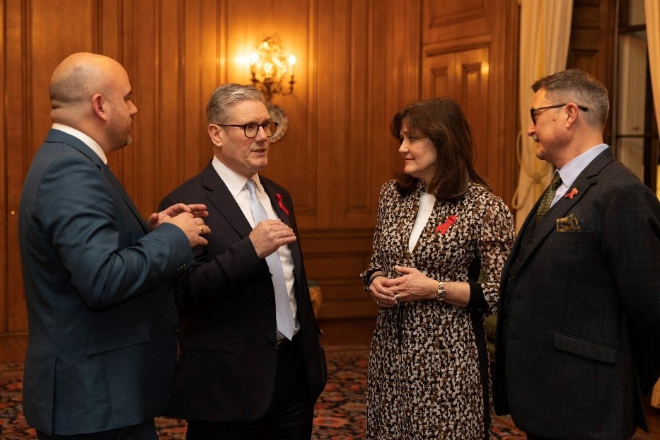 Richard Angell, Keir Starmer, Anne Aslett & Robbie Currie at the 2024 World AIDS Day conference.