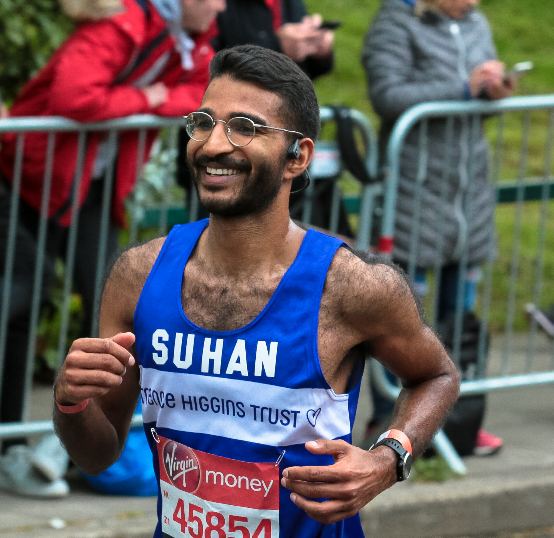 Suhan running a marathon