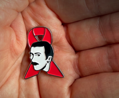 Terry Red Ribbon pin