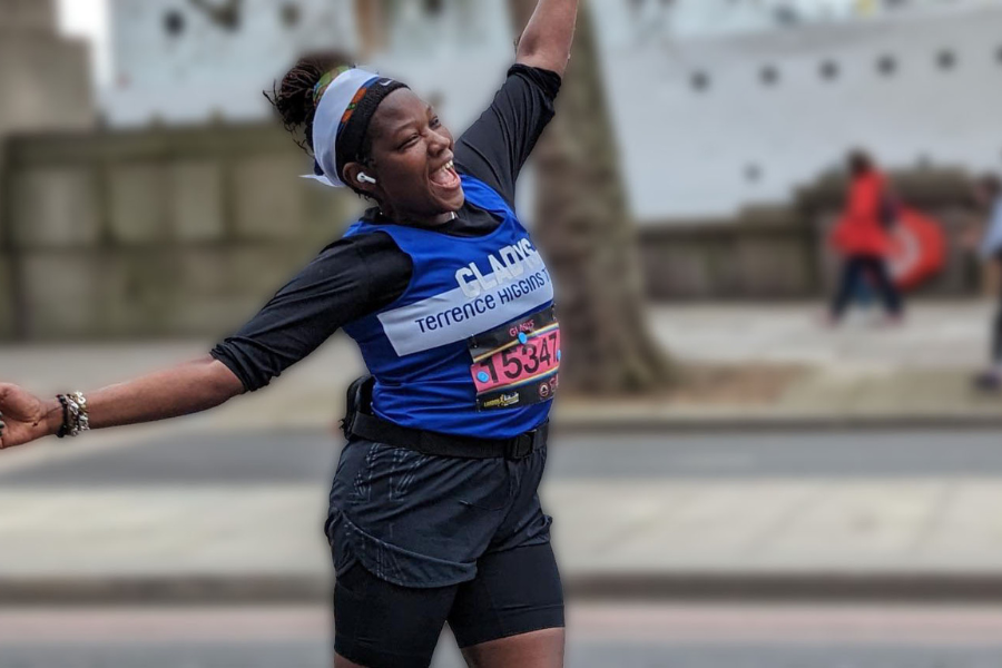 A Terrence Higgins Trust runner.