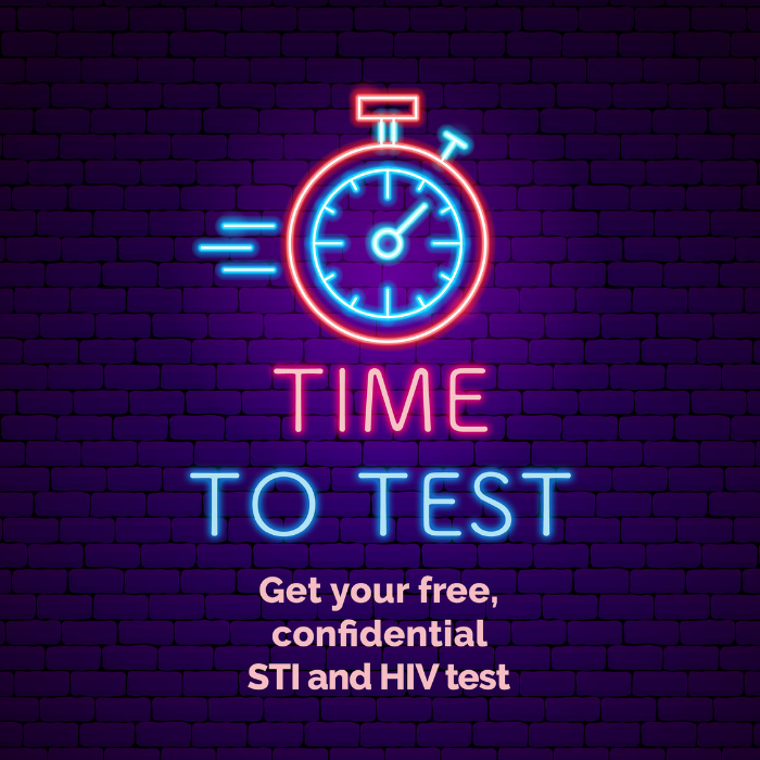 Time to test - Get your free confidential STI and HIV test