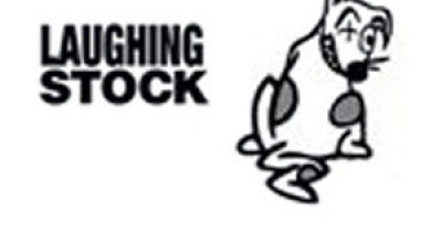 "Laughing Stock" with a smiling dog