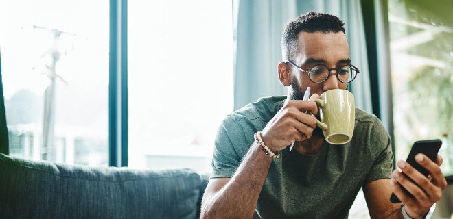 Someone using mobile