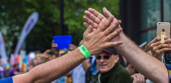 supportive high five