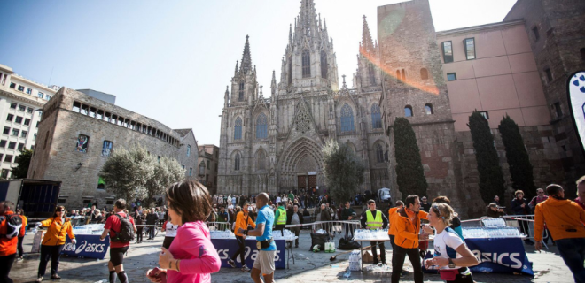 Runners in Barcelona.
