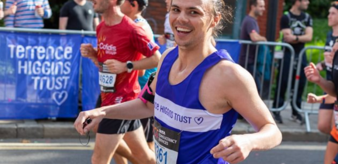 A Terrence Higgins Trust runner.