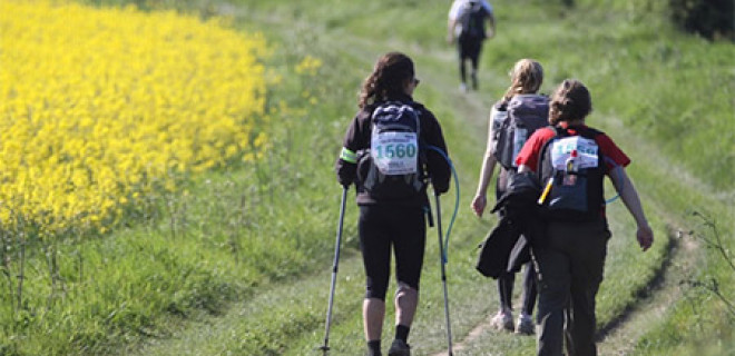 Isle of Wight challenge walkers from back
