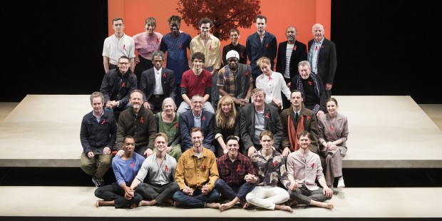 The Inheritance cast, guests and Ian Green on stage on World AIDS Day 2018 The Inheritance cast, guests and Ian Green on stage on World AIDS Day 2018