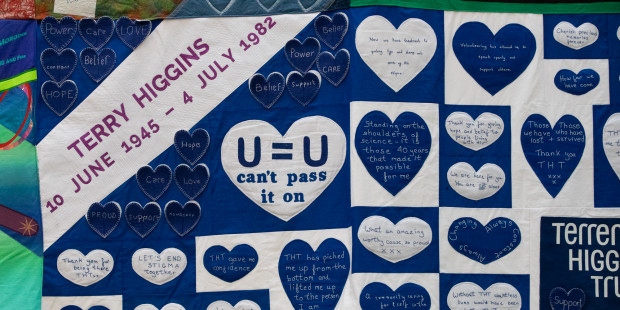 Terry Higgins AIDS Memorial Quilt detail image by Andy Brown
