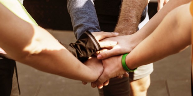 Hands together